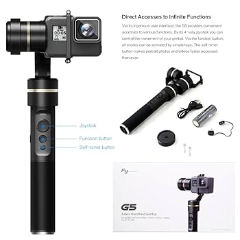 Handheld Gimbal, Feiyu Tech G5 3-Axis Camera stabilizer for